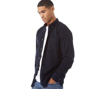 French Connection Men's Casual Button Down Shirt - Navy